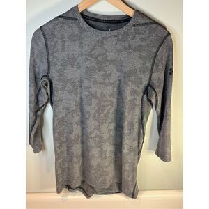 Under Armour Threadborne 3/4 sleeve Fitted Small Training Shirt Gray